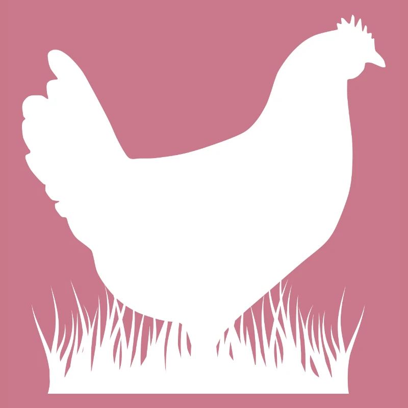 Silhouette de poulet blanc