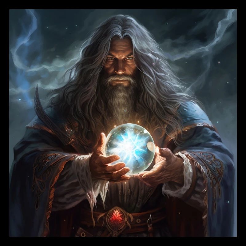 Der dunkle Zauberer, der das Licht einfängt