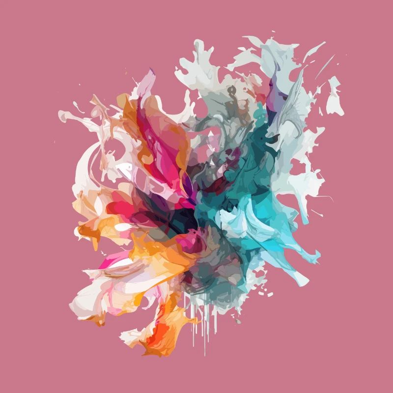 Art abstrait, tache de couleur, éclaboussure de couleur, créatif