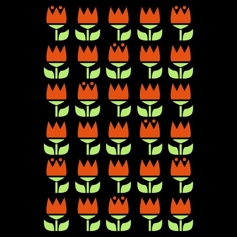 Little Tulips Stencil Pattern