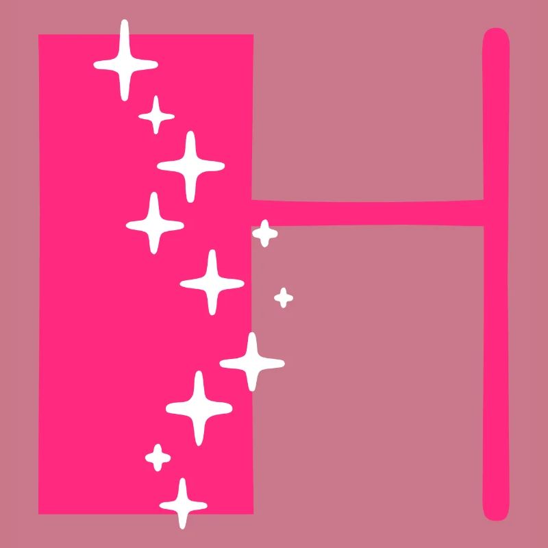 Buchstabe H Glitzer