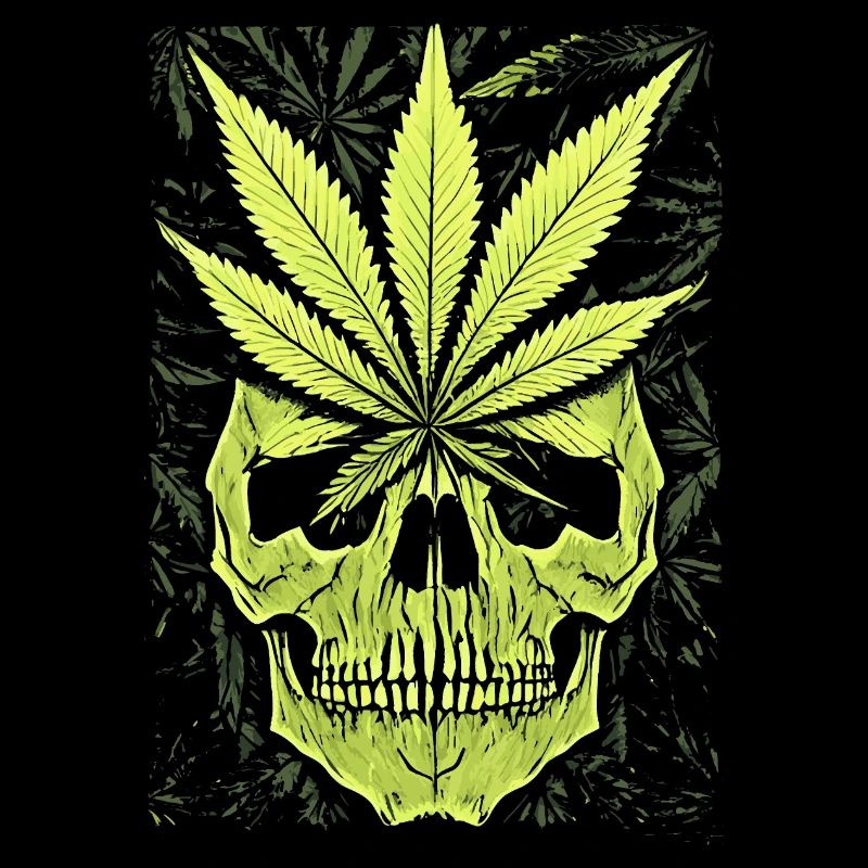 Conception du crâne et du cannabis de Coola