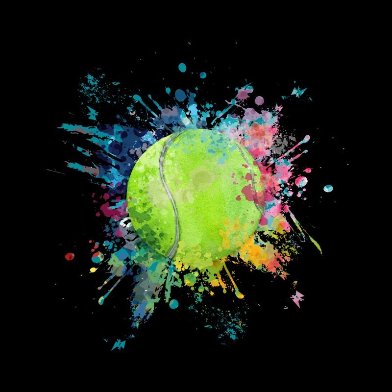 Wasserfabe Farbexplosion Splash Design Tennisball
