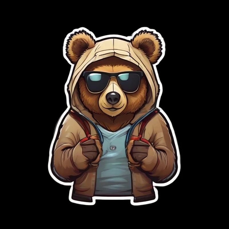 Cooler Bär mit Sonnenbrille