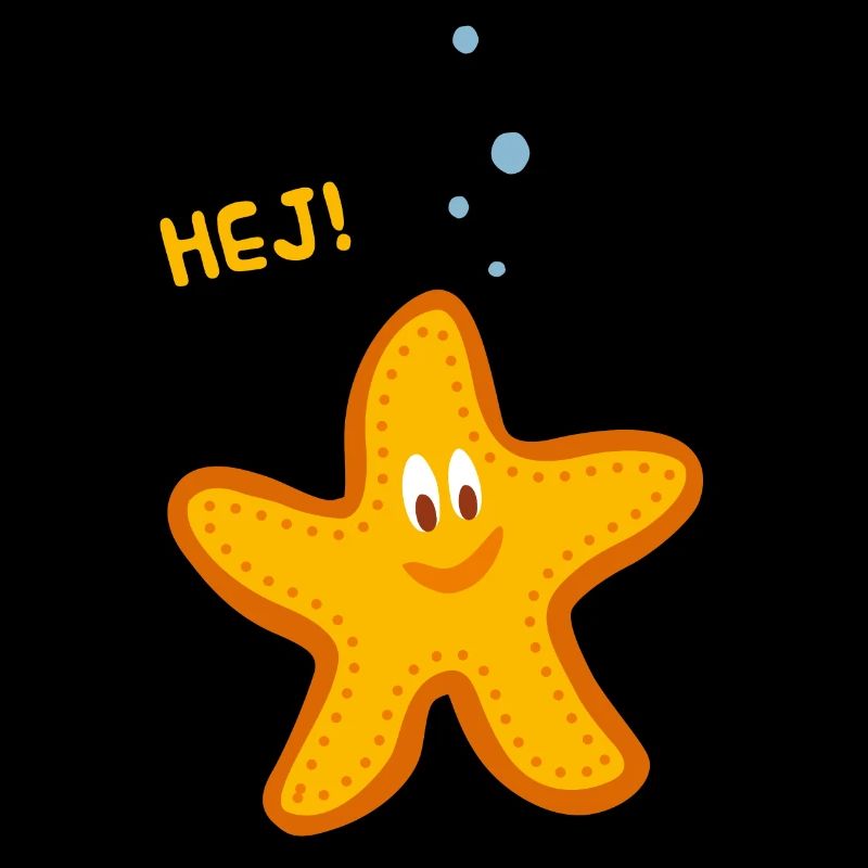 Lustiges Bild Seestern für Kinder oder Baby