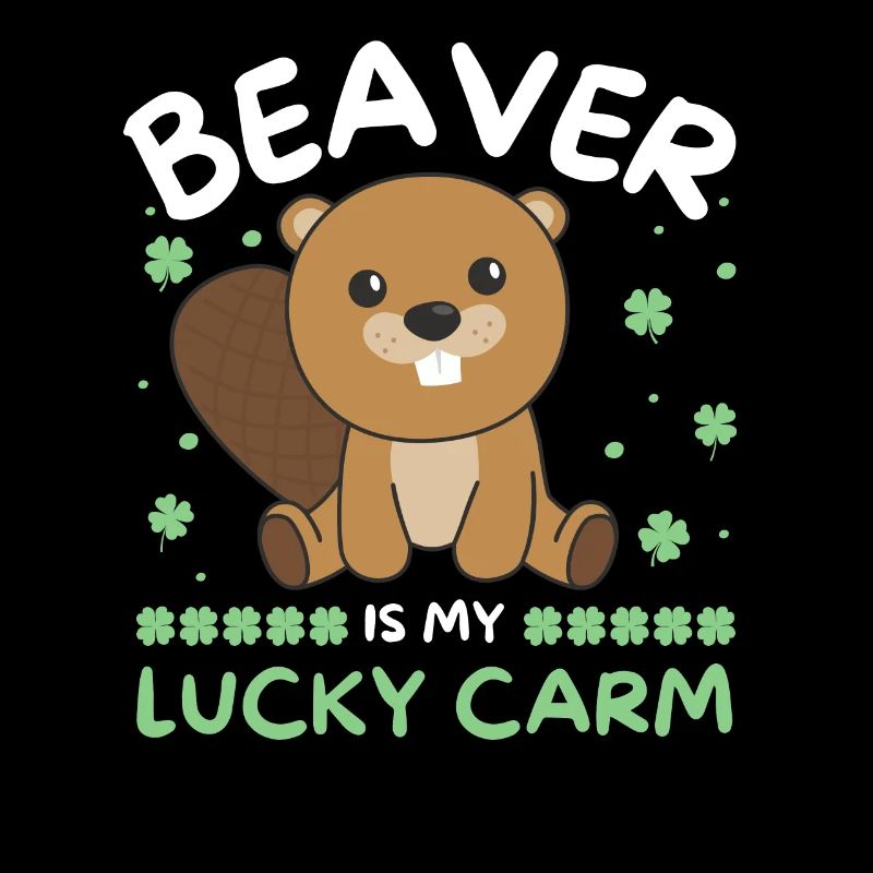 Le castor est mon carm chanceux Clover St Patrick’s Day