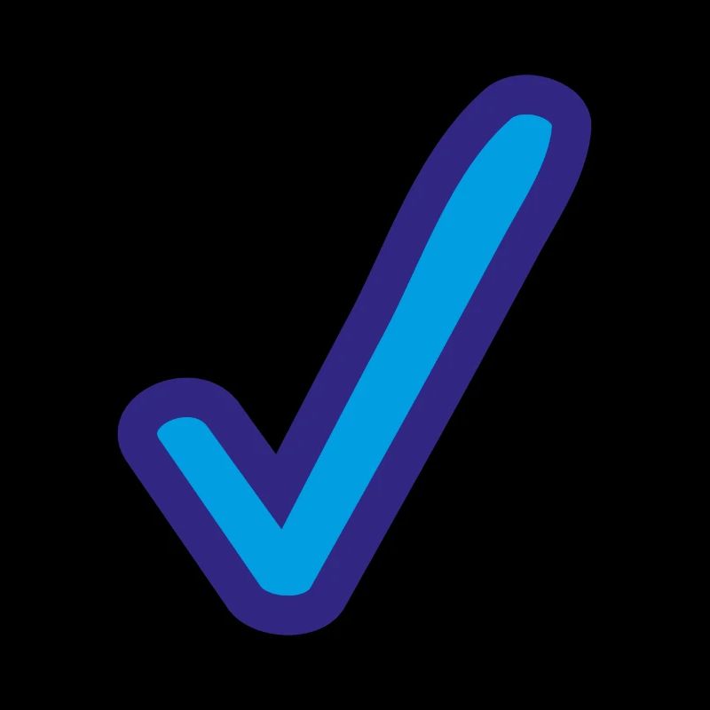 Blau Häkchen Icon