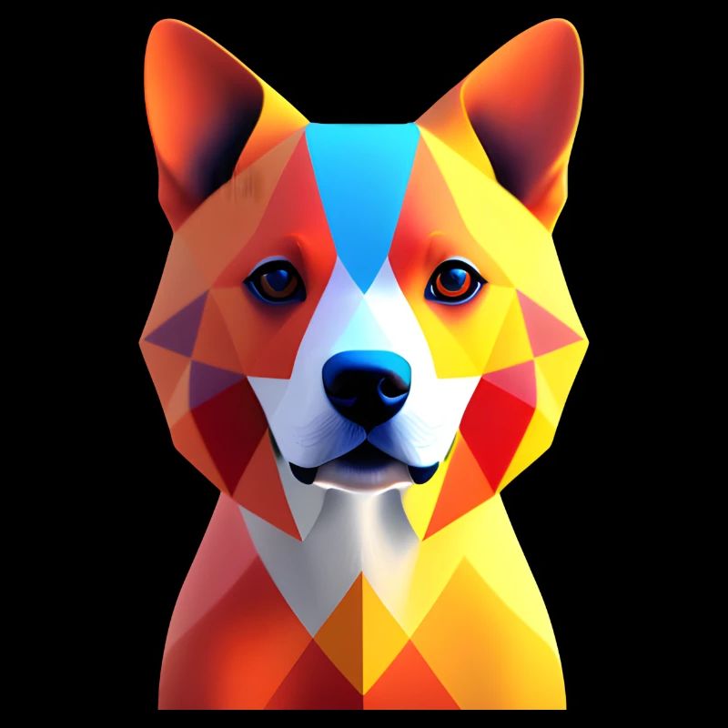 Hund - Polygon Art