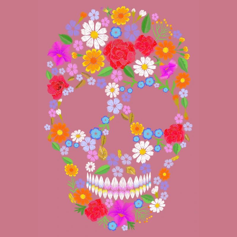 Skelett Blume Geschenk Mann oder Frau