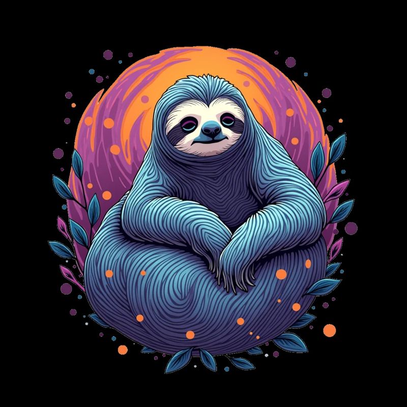 Psychedelic Sloth | Chill Vibes Design | Trend