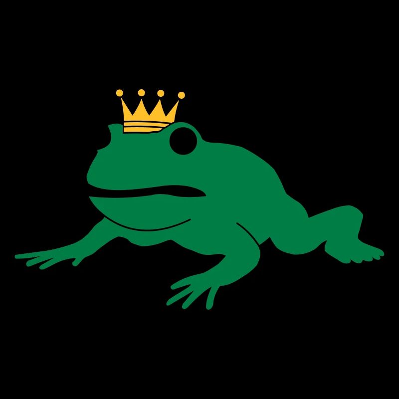 mürrischer Frosch mit Krone