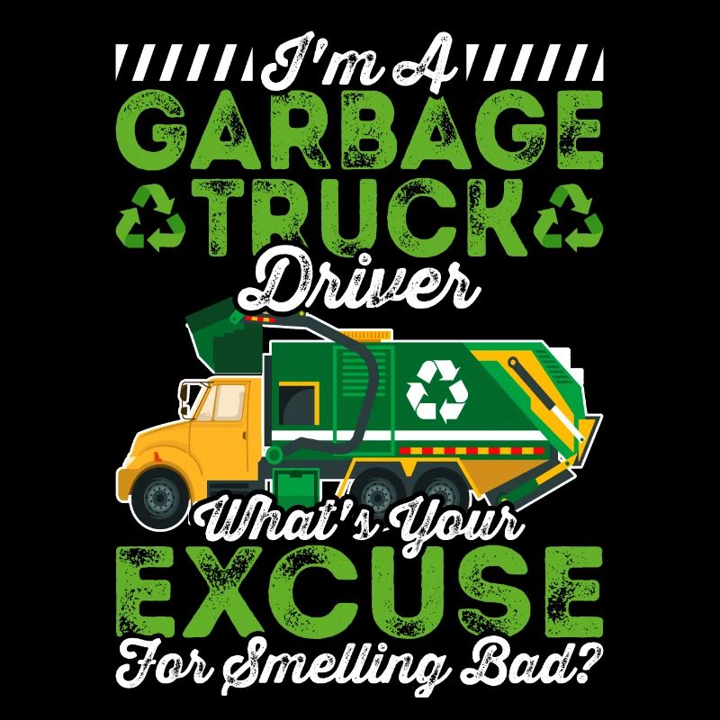 smells bad garbage dump garbage truck driver drives