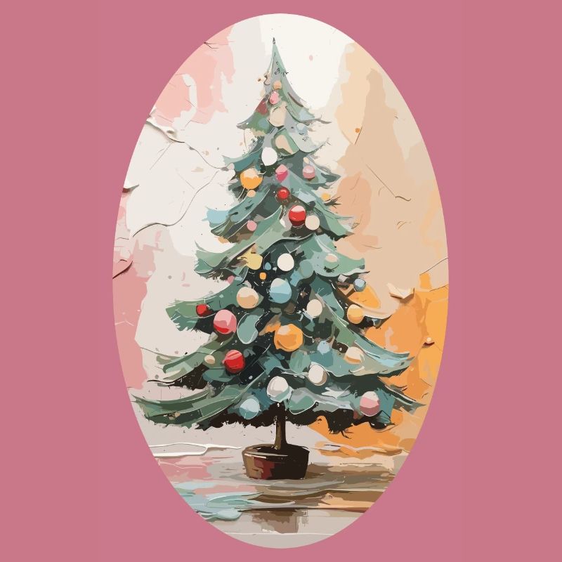 Weihnachtsbaum Ölgemälde