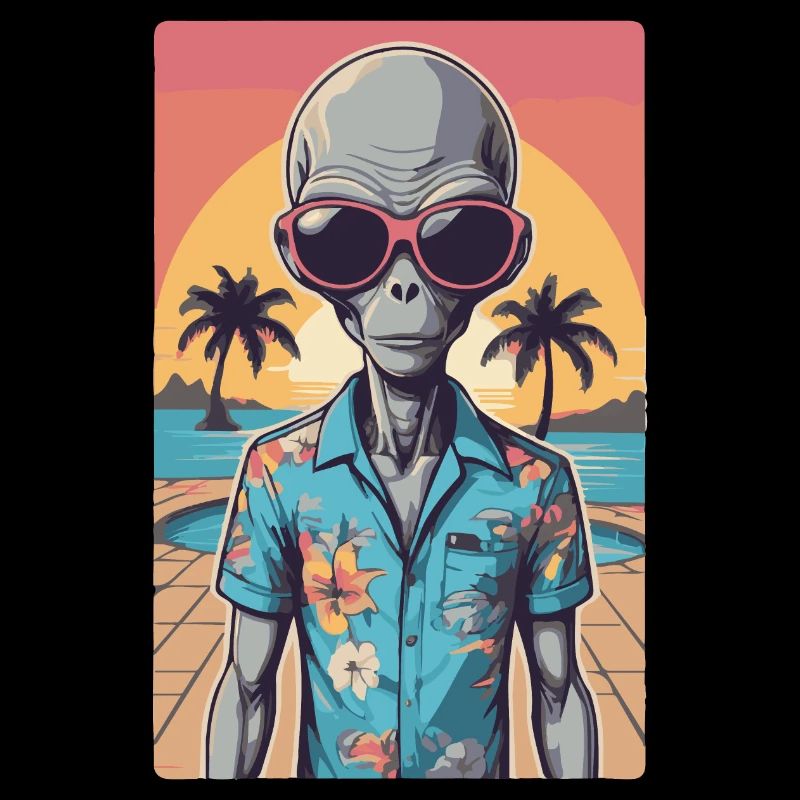 Alien mit Sonnenbrille