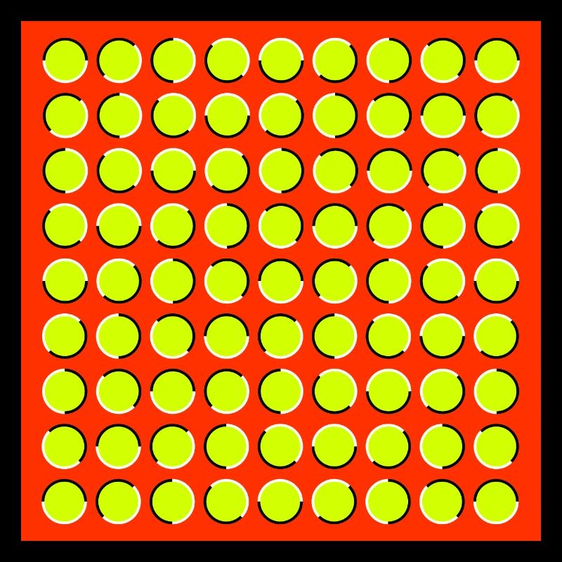 optical illusion - moving circles