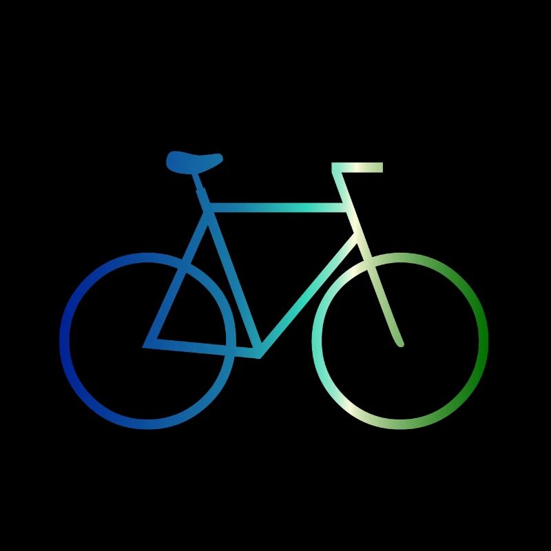 Idée de cadeau de roue de style cool vert bleu vélo