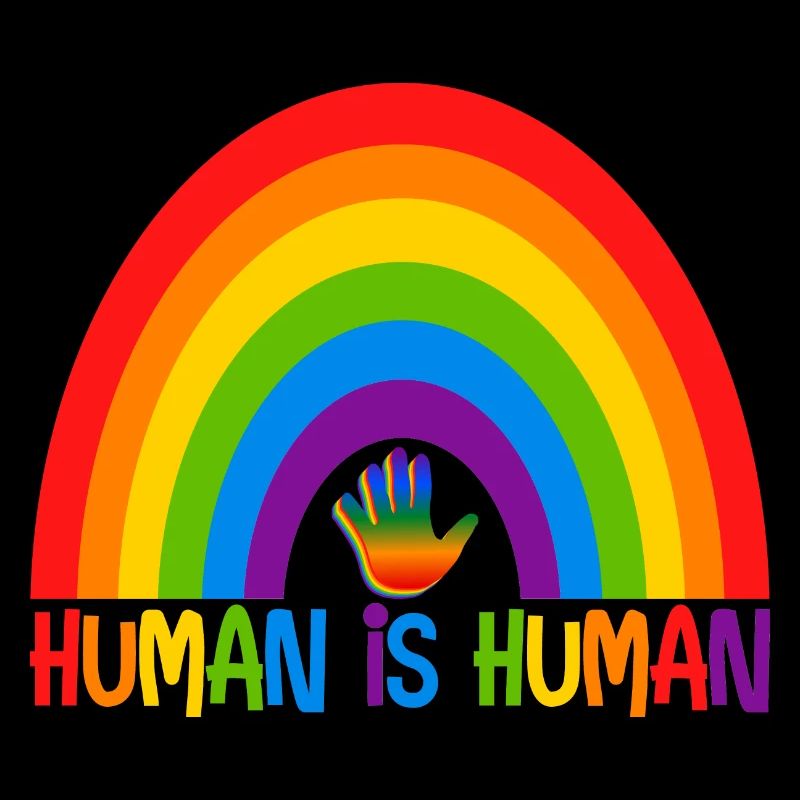 LGBTQ Human Is Human Design Regenbogenfarben