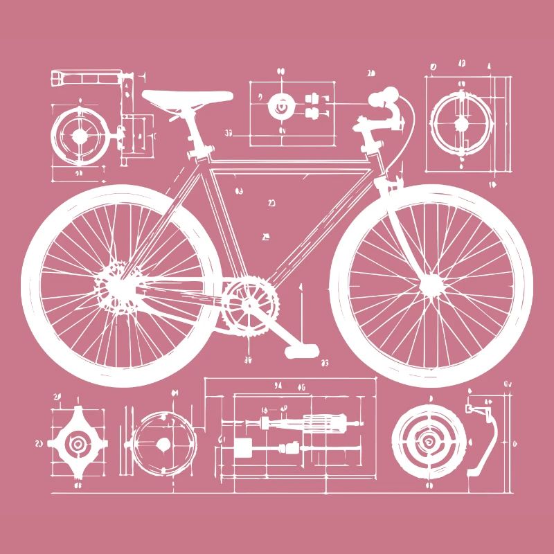 bicycle wireframe drawing