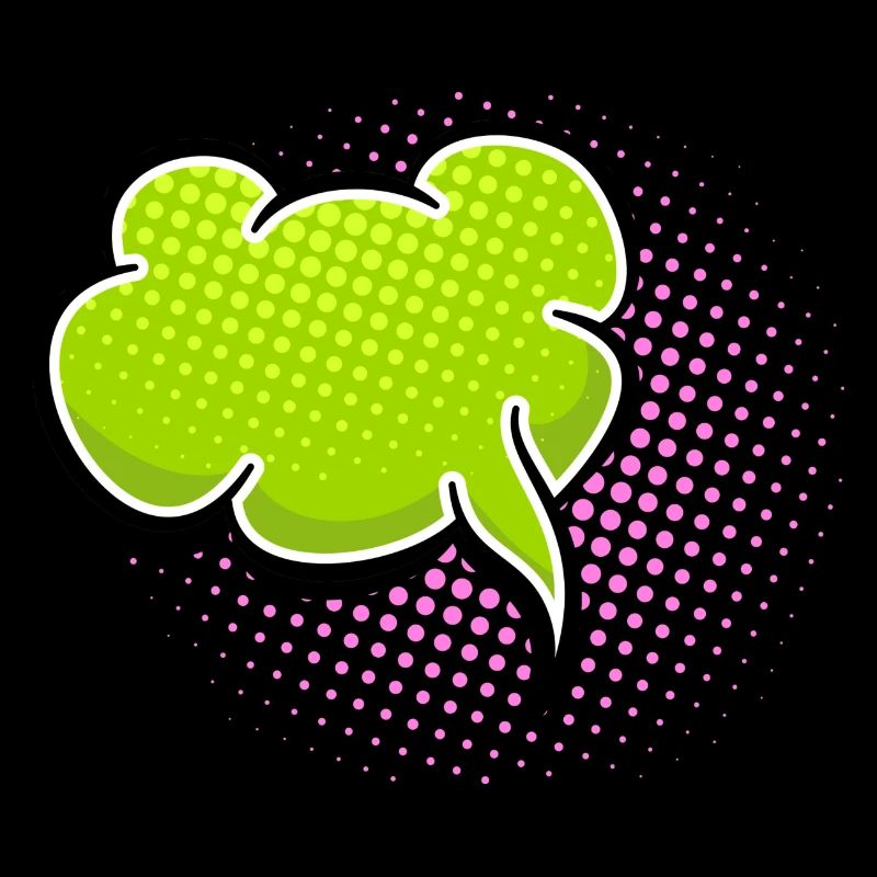 Green Comic Speech Balloon