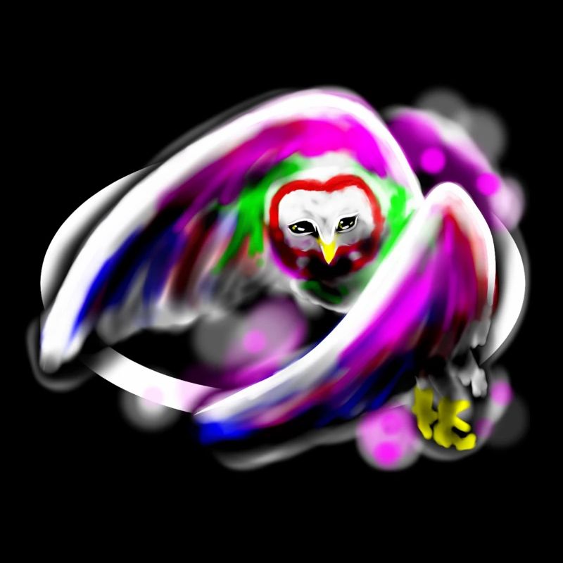 Hibou coloré