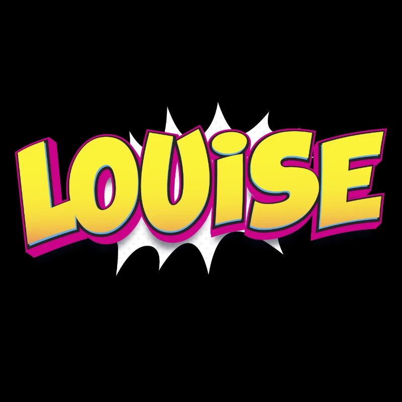 Louise Benutzerdefinierter Name Comic Book Stil Pop Art,