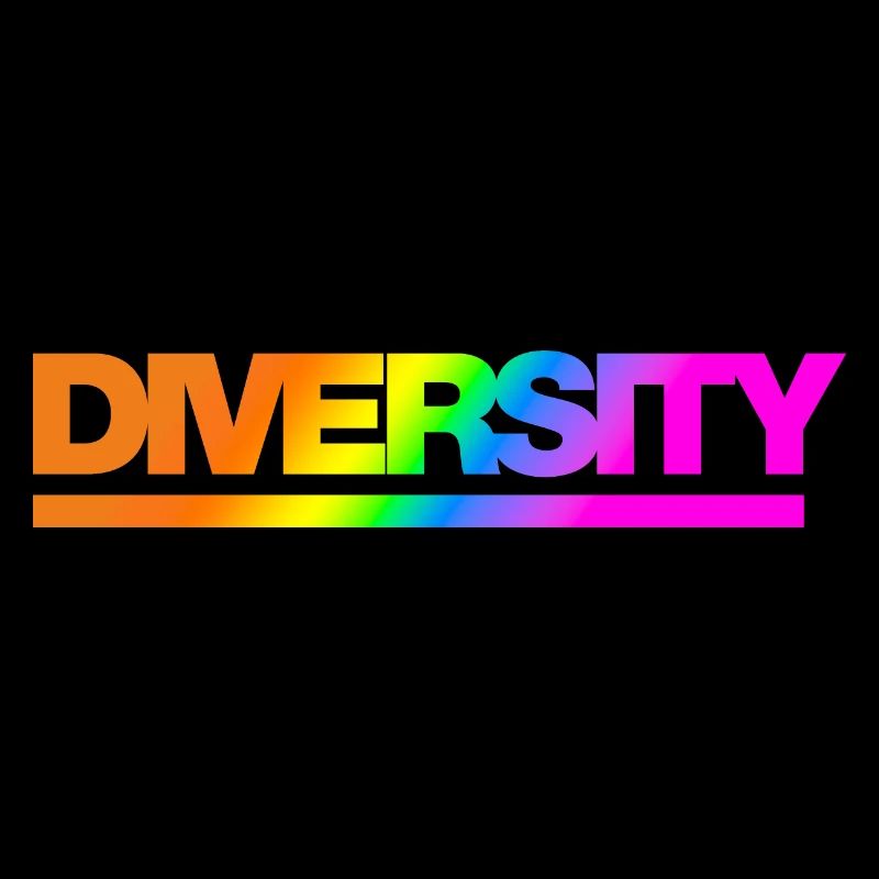 Diversité typographique Arc-en-ciel
