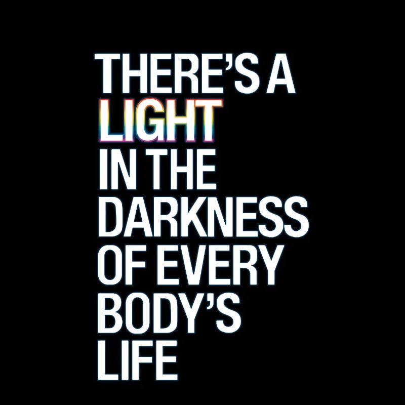 Inspirational Light in Darkness Quote Design