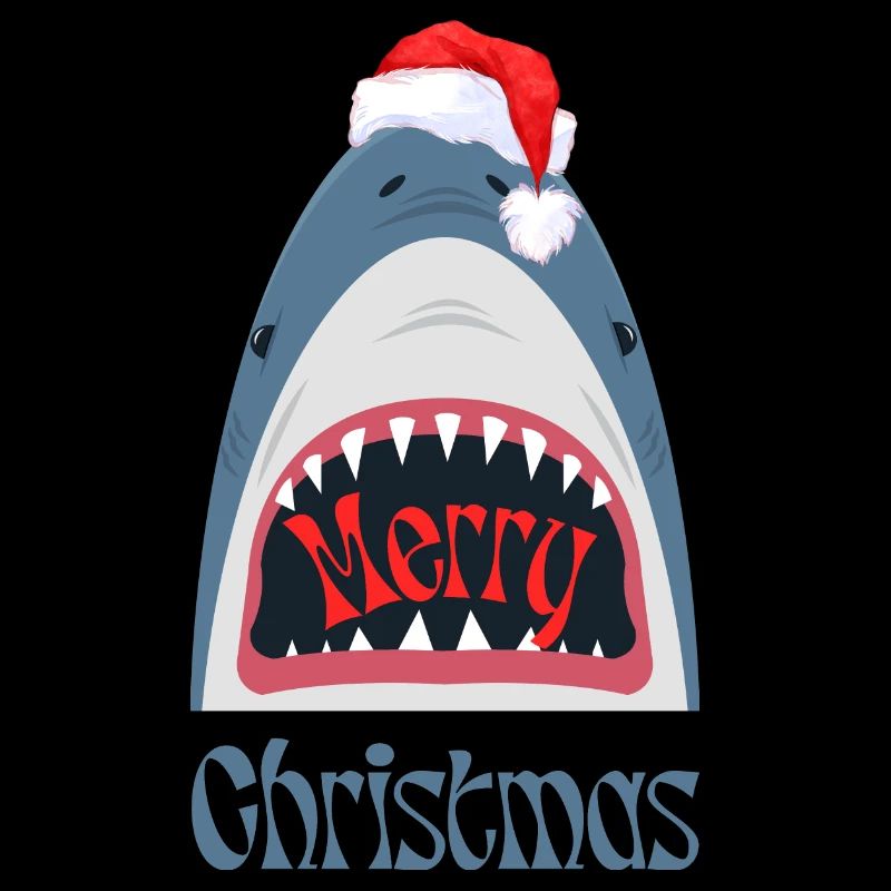 Joyeux Noël - Conception de Noël de requin drôle