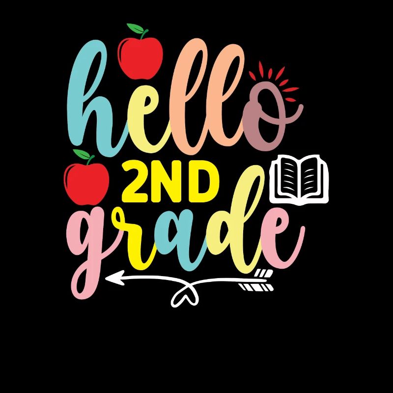 Hello 2nd Second Class Back to School Tie Dye Girl