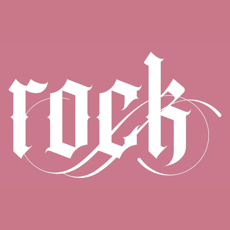 Conception simple de logo de rock gothique