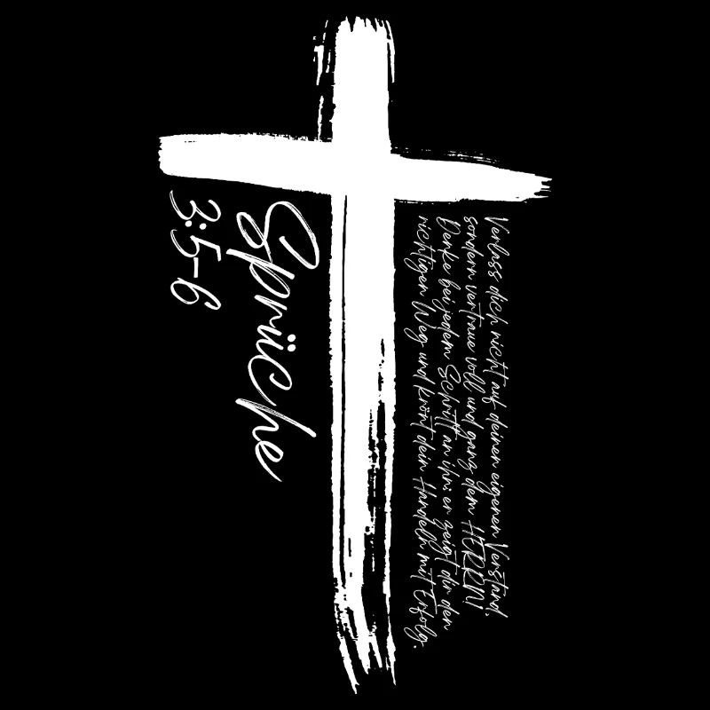 Cross with Bible Verse - Proverbs 3:5-6