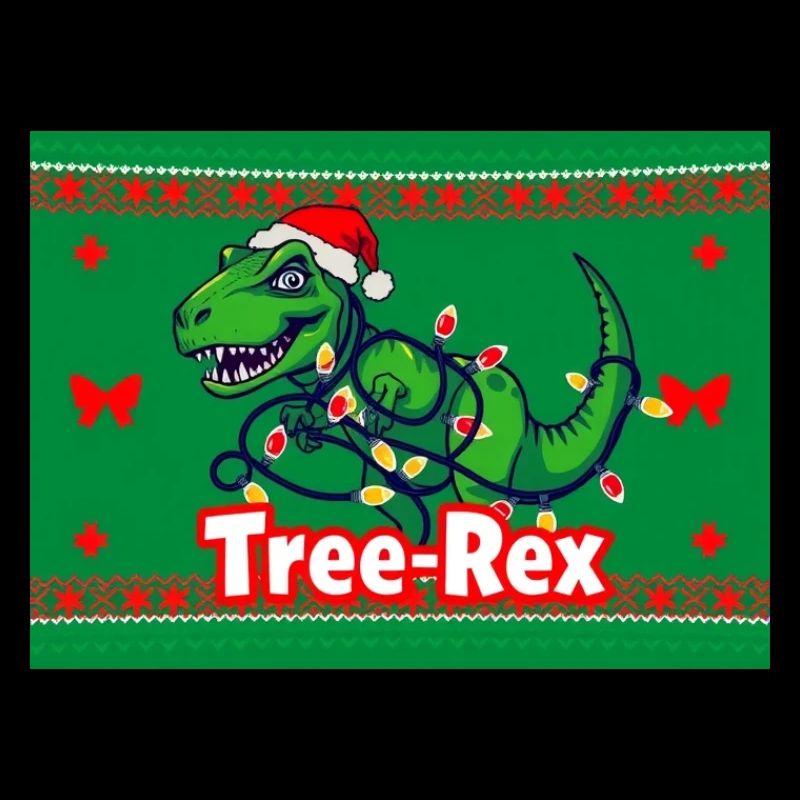 Tree Rex for ugly christmas sweater