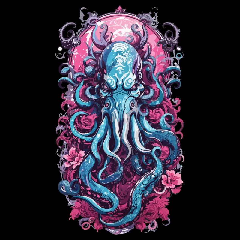Occult Kraken Monster Halloween Goth Design
