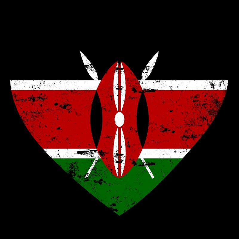 Kenya Flag Heart