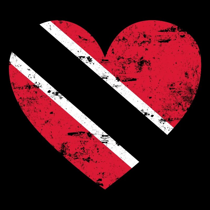 Cœur de drapeau de Trinité-et-Tobago
