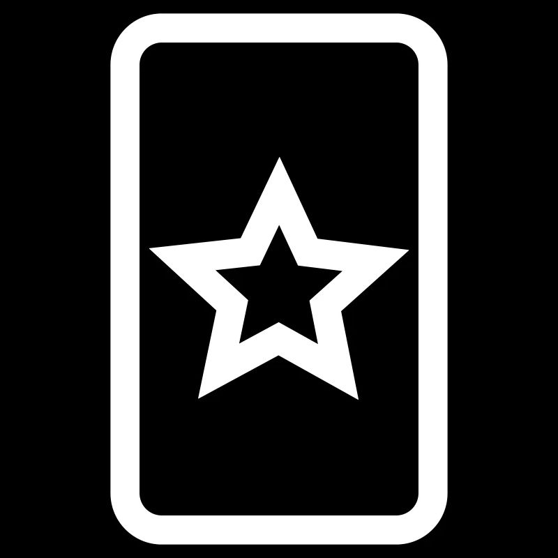 Zener Card | Hollow 5 Pointed Star