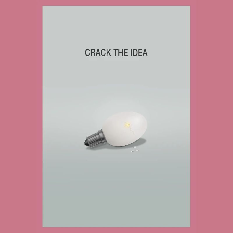 Affiche de pensée créative Crack The Idea