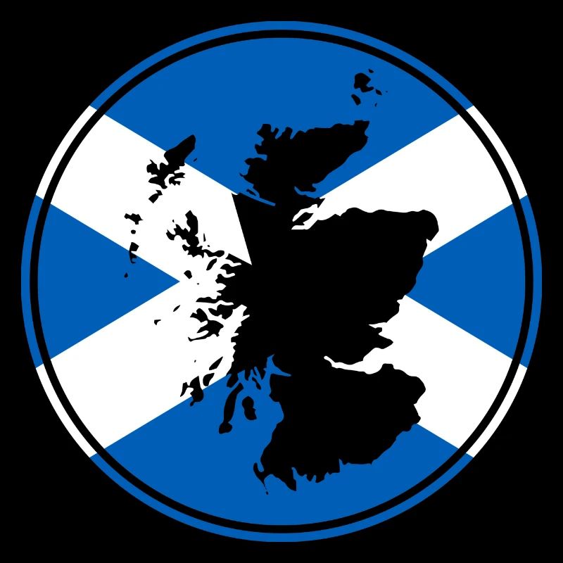 Scotland Map Pride Flag Scottish