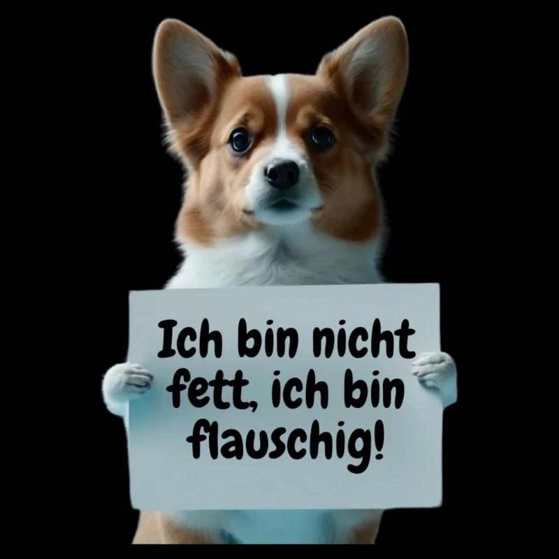 Süßer Hund mit Schild