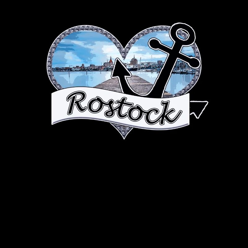 Rostocker Schriftzug mit Anker | Yolo-Artwork