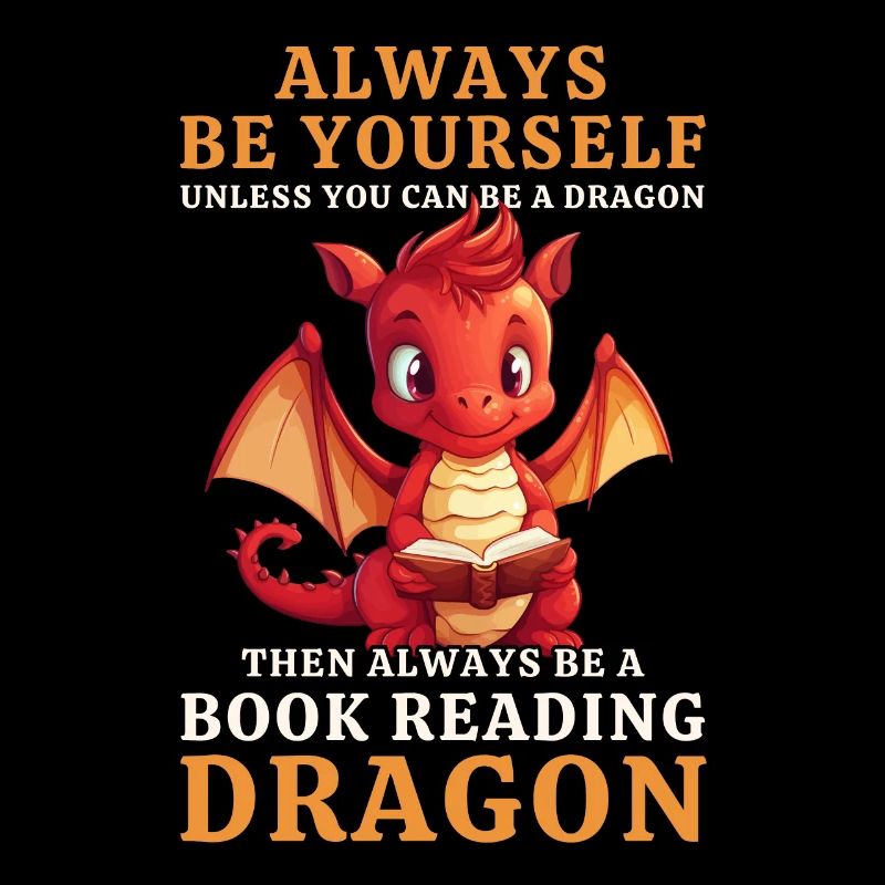 "Always Be Yourself" - Bücher lesen Roter Drachen