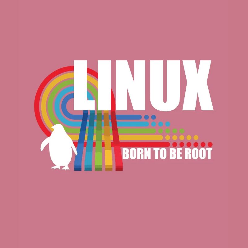 Born To Be Root Penguin Linux Nerd Coding Geek