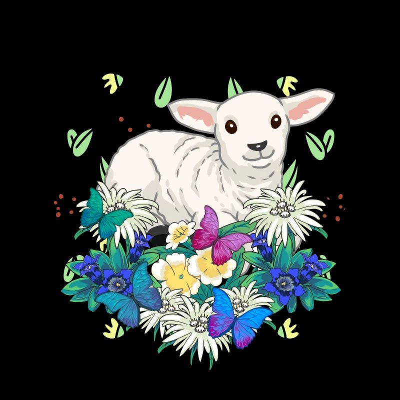 Early Spring Lamb Sheep Happy Easter Nature