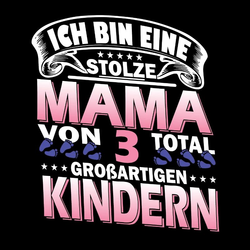 Eltern 3 Kinder Mama von 3 Kindern Geschenk