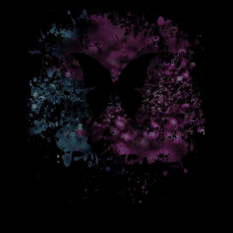 SCHMETTERLING bunt, Retro Design, Punktraster