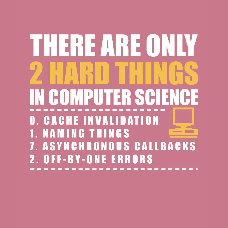 Il n'y a que 2 choses difficiles en informatique