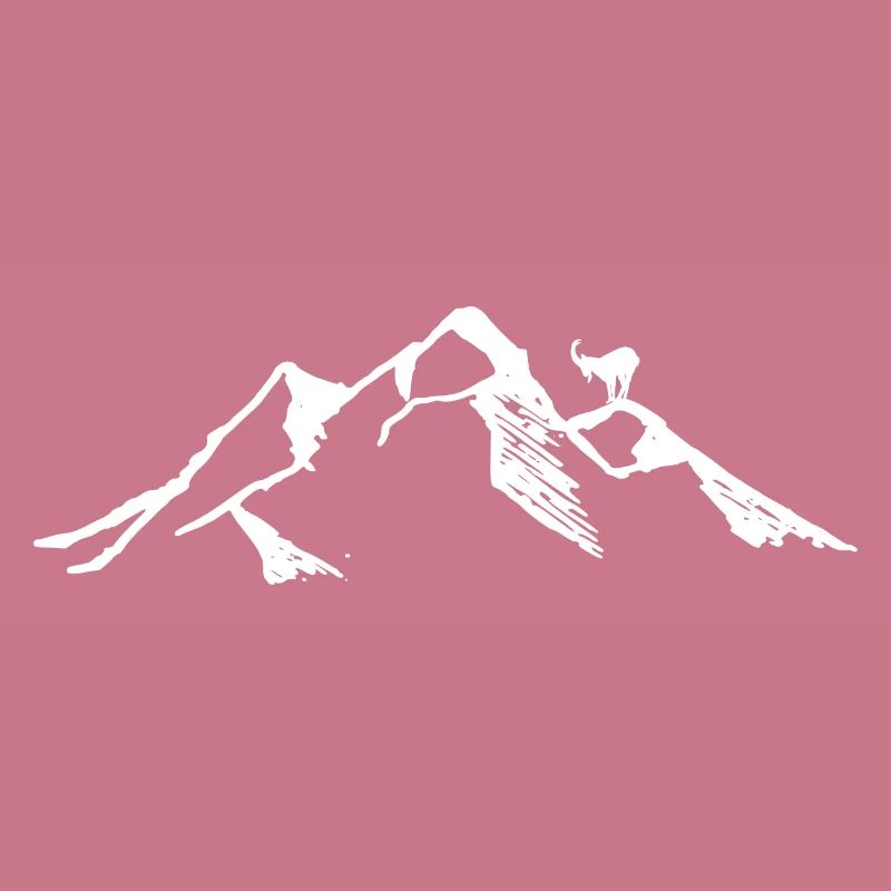 Berg mit Steinbock