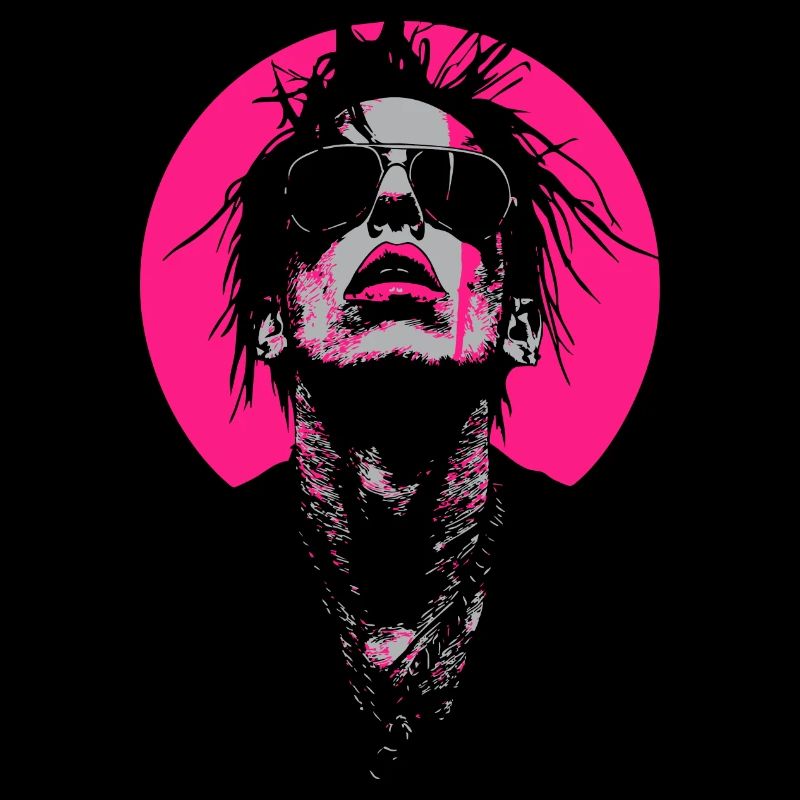 Cooler pinker Gothic-Typ