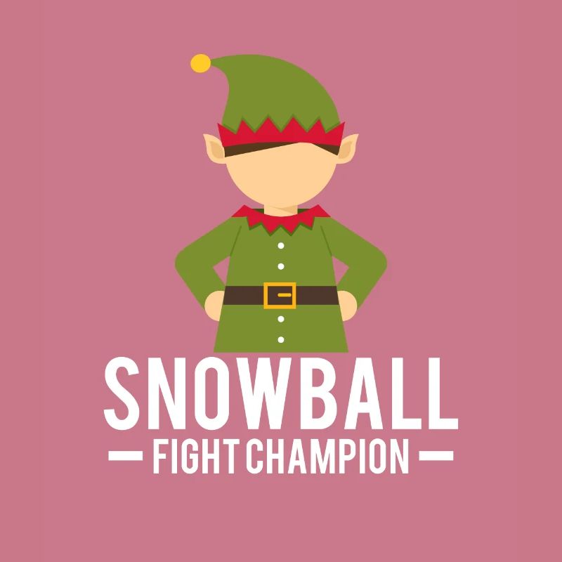 Elf Weihnachts-Wichtel Schneeballschlacht