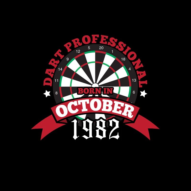 Darten Dartscheibe 1982 Oktober Geburtstag